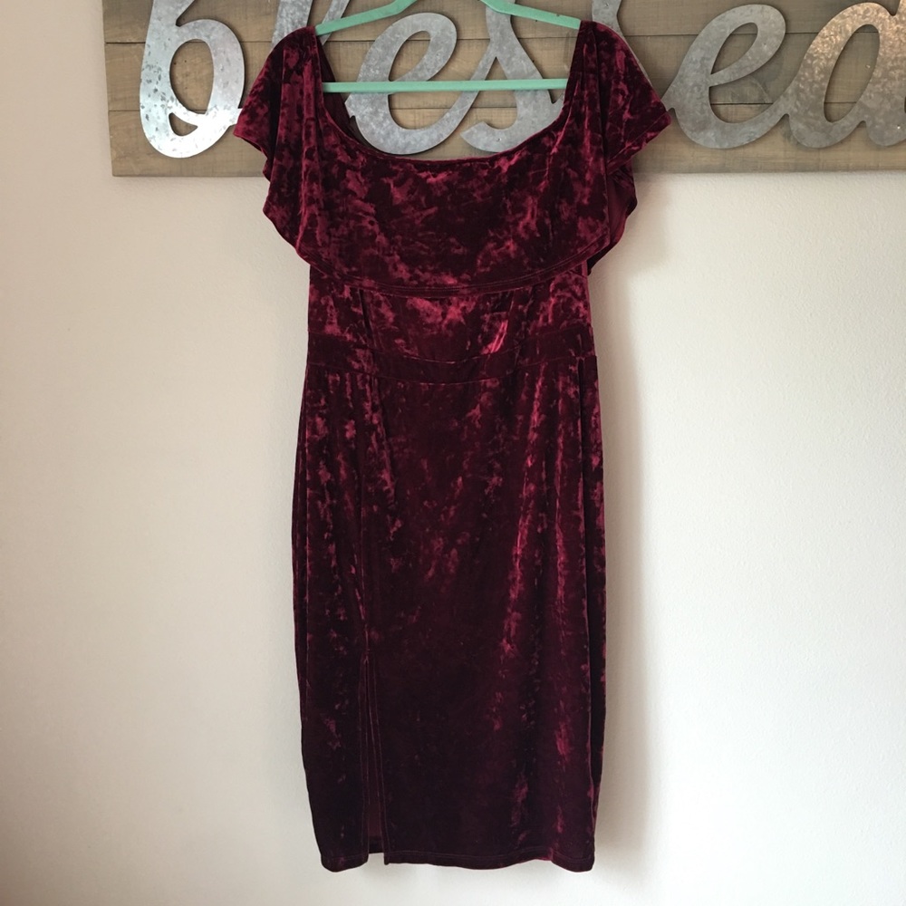Fashion to Figure Crushed Velvet Dress